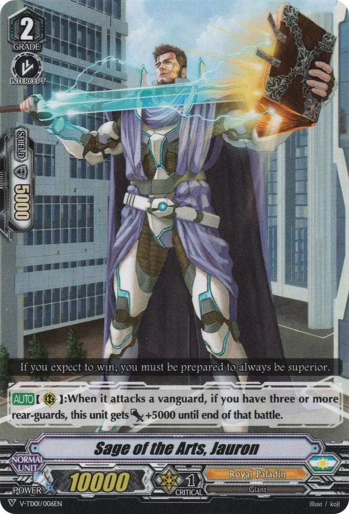 Image for Sage of the Arts, Jauron (V-TD01: Aichi Sendou) (V-TD01/006EN) - Cardfight Vanguard