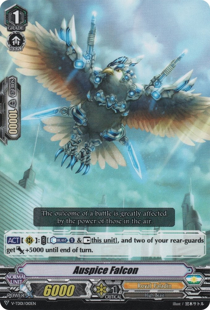 Image for Auspice Falcon (V-TD01: Aichi Sendou) (V-TD01/010EN) - Cardfight Vanguard