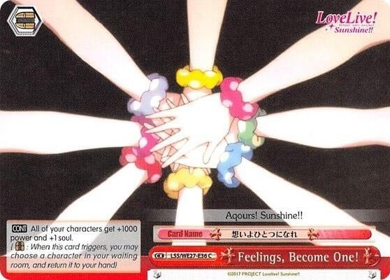 Image for Feelings, Become One! (Love Live! Sunshine!! Extra Booster) (LSS/WE27-E36 C) - Weiss Schwarz