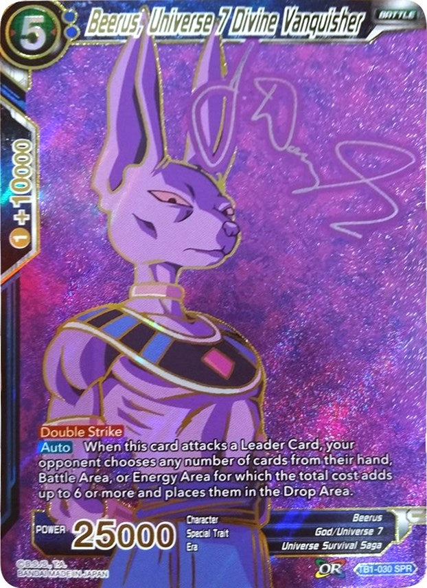 Image for Beerus, Universe 7 Divine Vanquisher (SPR) (Tournament of Power) (TB1-030) - Dragon Ball Super: Masters