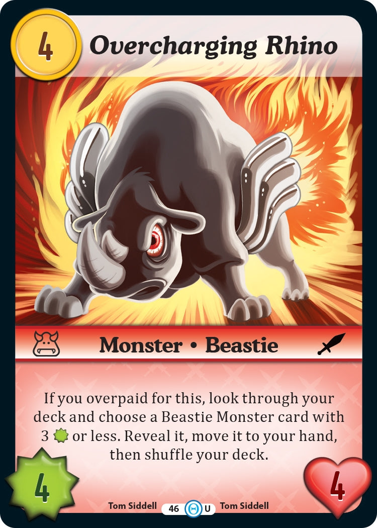 Image for Overcharging Rhino (The Desolation of Blarg) (46) - Munchkin CCG