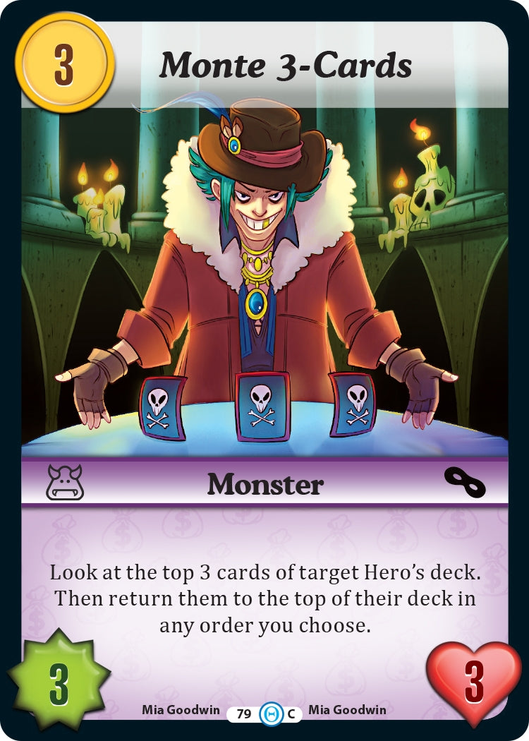Image for Monte 3-Cards (The Desolation of Blarg) (79) - Munchkin CCG