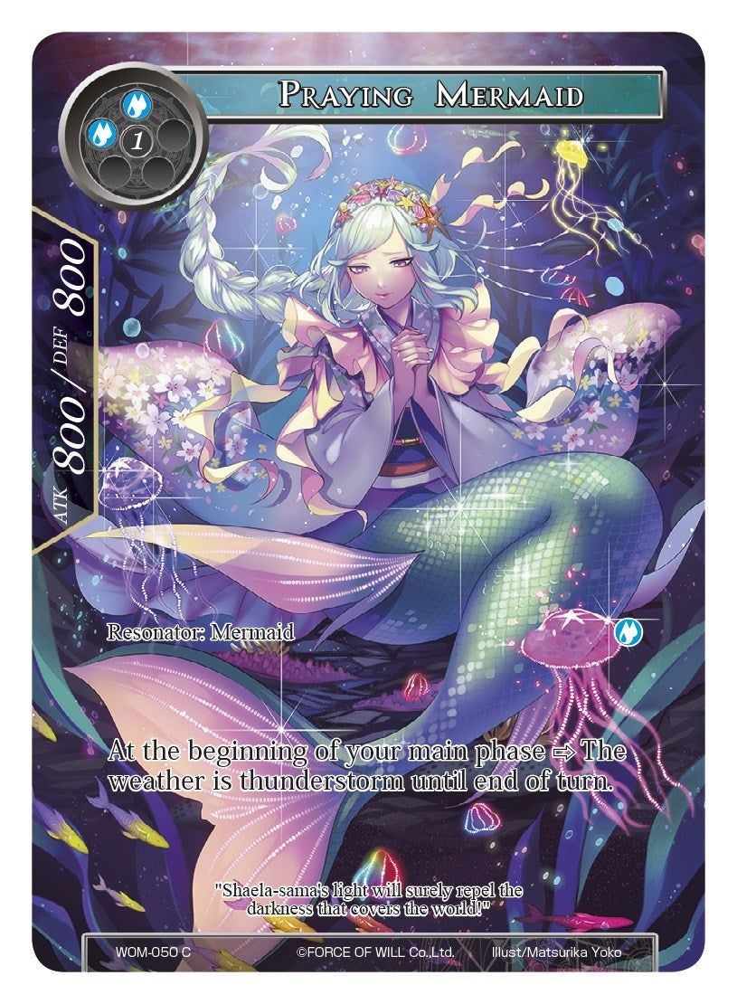 Image for Praying Mermaid (Full Art) (Winds of the Ominous Moon) (WOM-050) - Force of Will