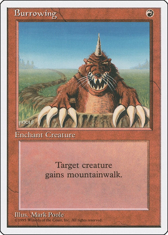 Image for Burrowing (Fourth Edition) - Magic: The Gathering