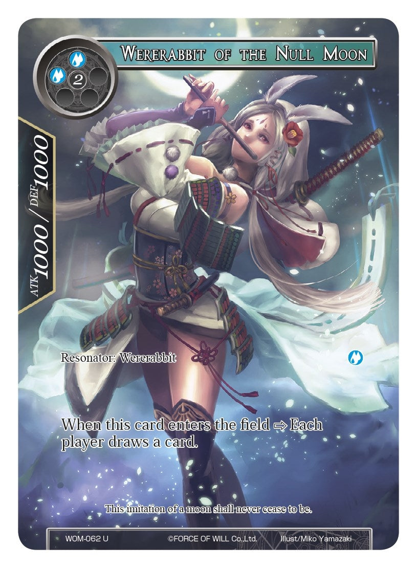 Image for Wererabbit of the Null Moon (Full Art) (Winds of the Ominous Moon) (WOM-062) - Force of Will