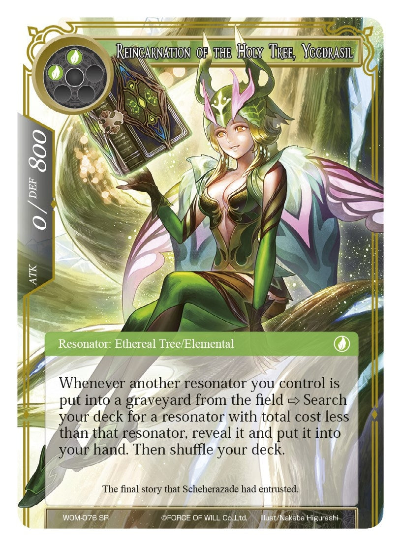 Image for Reincarnation of the Holy Tree, Yggdrasil (Winds of the Ominous Moon) (WOM-076) - Force of Will