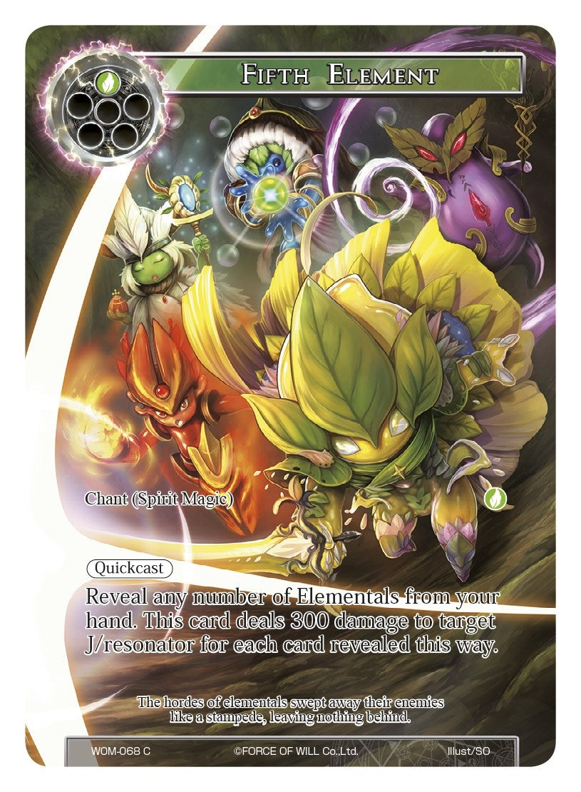 Image for Fifth Element (Full Art) (Winds of the Ominous Moon) (WOM-068) - Force of Will