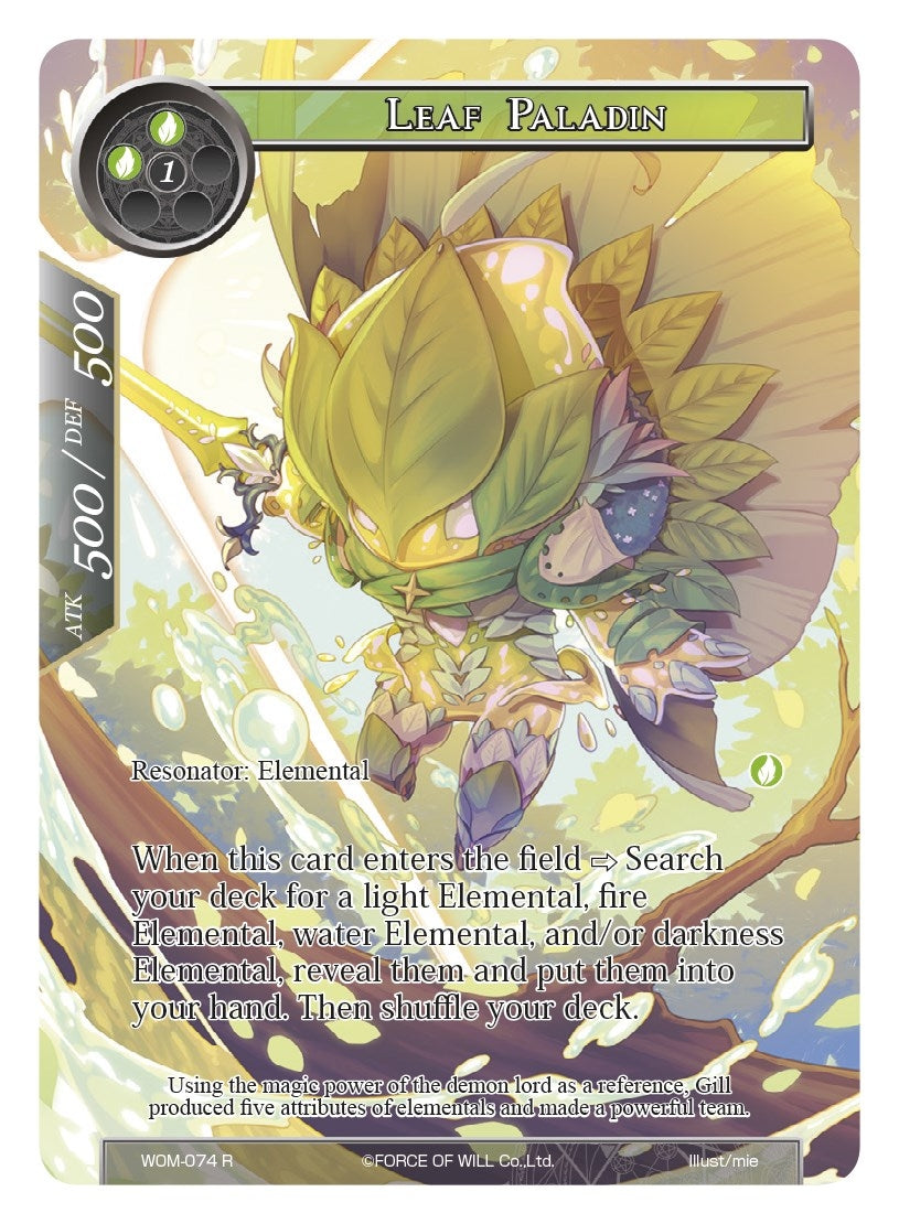 Image for Leaf Paladin (Full Art) (Winds of the Ominous Moon) (WOM-074) - Force of Will
