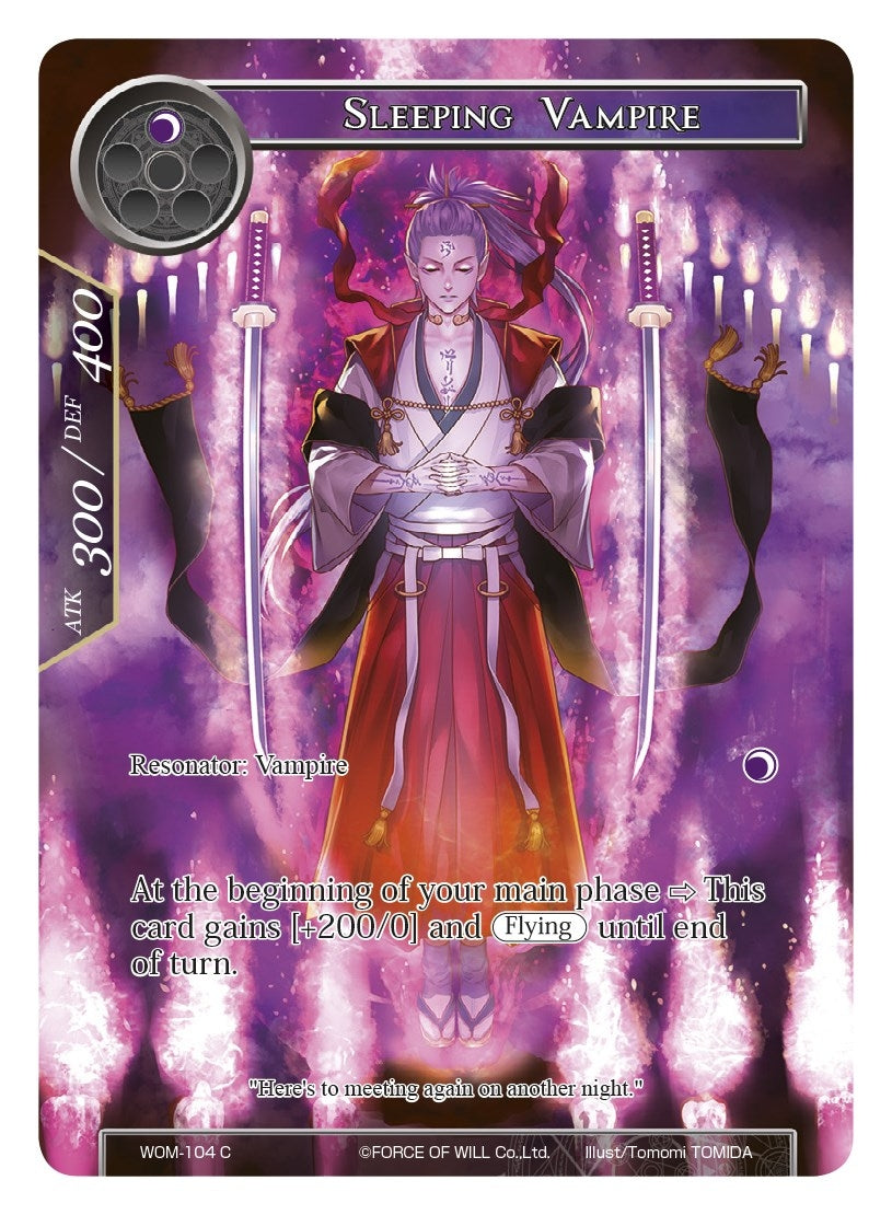 Image for Sleeping Vampire (Full Art) (Winds of the Ominous Moon) (WOM-104) - Force of Will