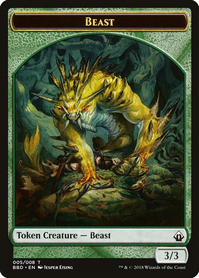Image for Beast Token (Battlebond) (5) - Magic: The Gathering