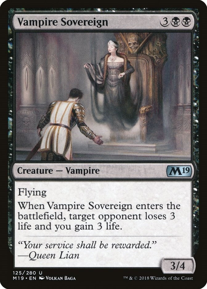Image for Vampire Sovereign (Core Set 2019) (125) - Magic: The Gathering