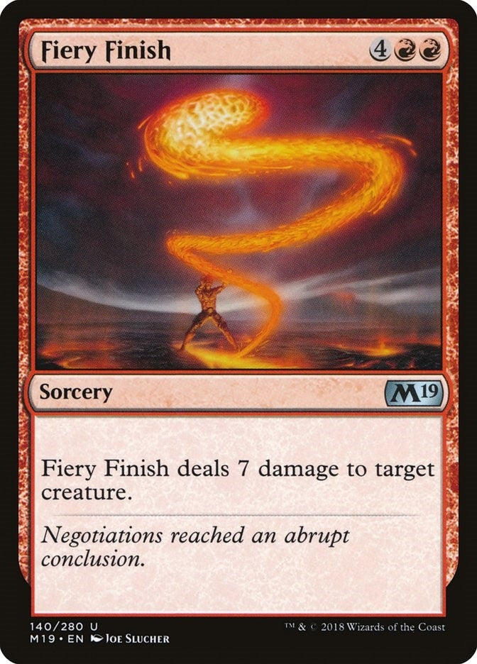 Image for Fiery Finish (Core Set 2019) (140) - Magic: The Gathering