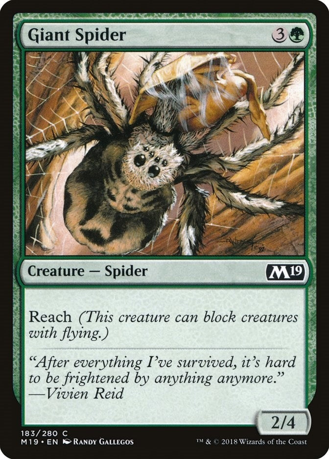Image for Giant Spider (Core Set 2019) (183) - Magic: The Gathering