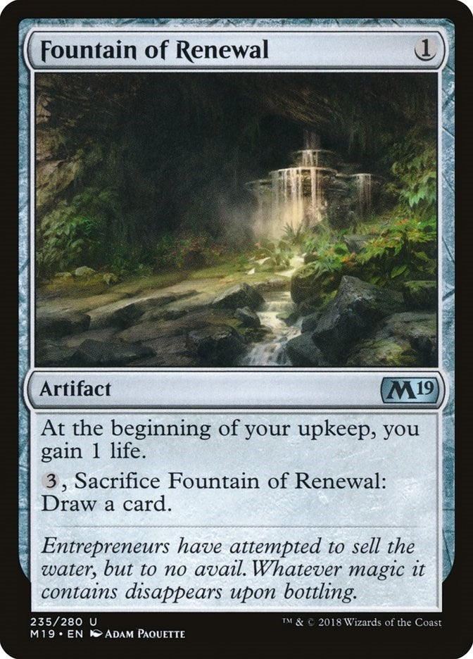Image for Fountain of Renewal (Core Set 2019) (235) - Magic: The Gathering
