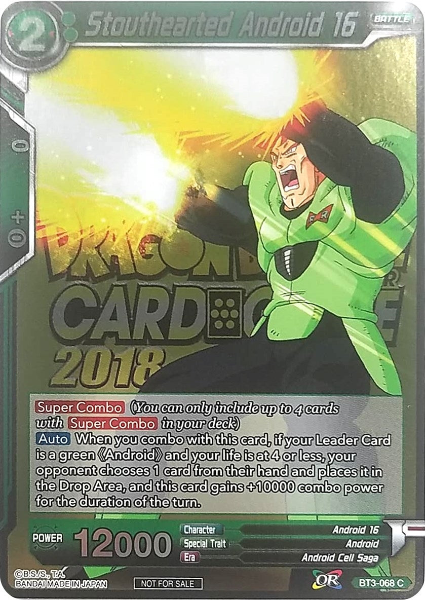 Image for Stouthearted Android 16 (Metallic Foil) (Event Pack 2018) (Promotion Cards) (BT3-068) - Dragon Ball Super: Masters