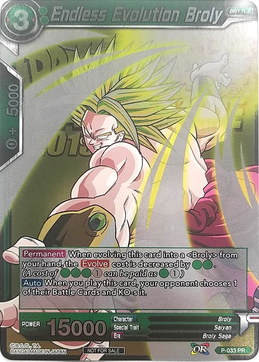 Image for Endless Evolution Broly (Metallic Foil) (Event Pack 2018) (Promotion Cards) (P-033) - Dragon Ball Super: Masters