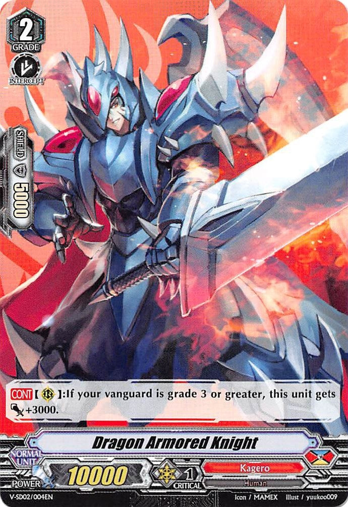 Image for Dragon Armored Knight (V Start Deck 02: 2018 Free Experience Deck "Kagero") (V-SD02/004EN) - Cardfight Vanguard