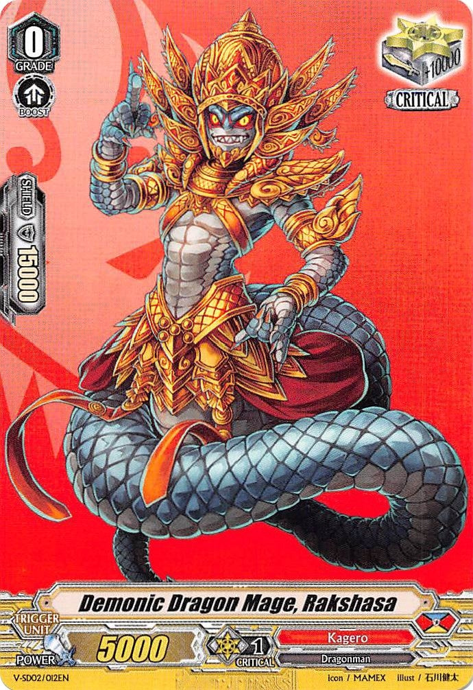 Image for Demonic Dragon Mage, Rakshasa (V Start Deck 02: 2018 Free Experience Deck "Kagero") (V-SD02/012EN) - Cardfight Vanguard