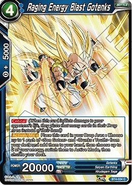 Image for Raging Energy Blast Gotenks (Colossal Warfare) (BT4-034) - Dragon Ball Super: Masters