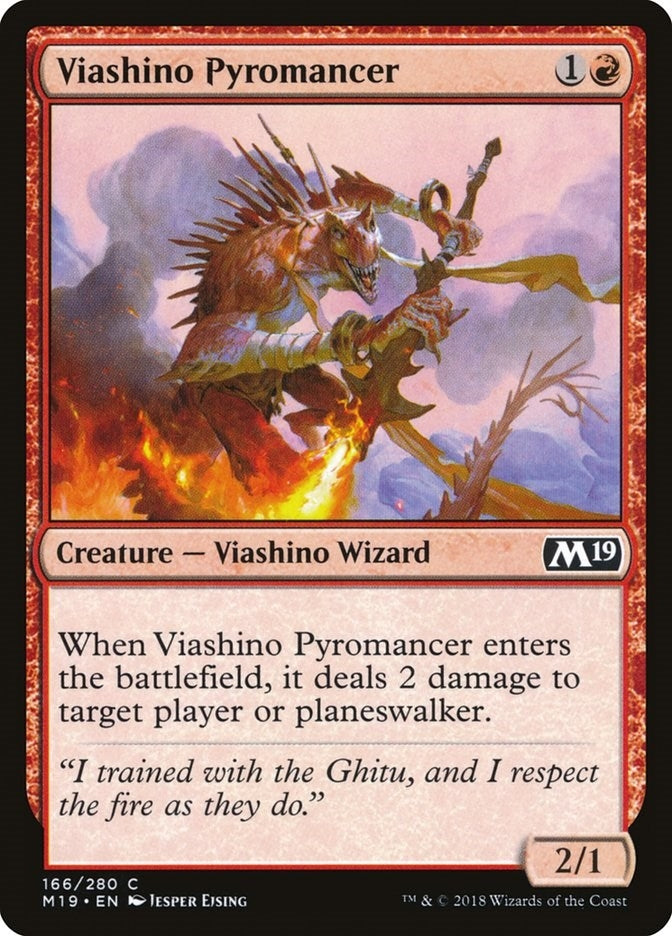 Image for Viashino Pyromancer (Core Set 2019) (166) - Magic: The Gathering