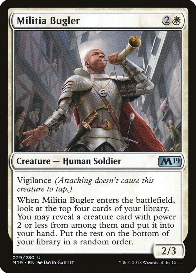 Image for Militia Bugler (Core Set 2019) (29) - Magic: The Gathering