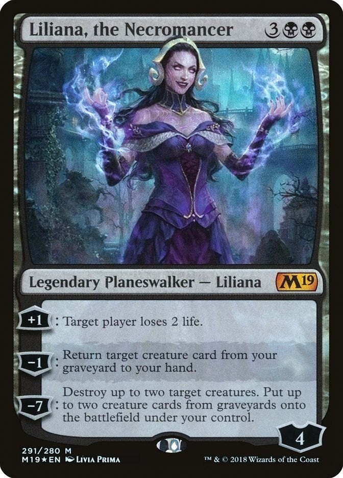 Image for Liliana, the Necromancer (Core Set 2019) (291) - Magic: The Gathering