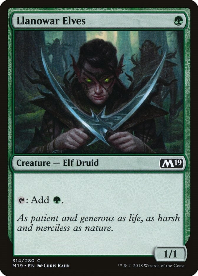 Image for Llanowar Elves (Core Set 2019) (314) - Magic: The Gathering