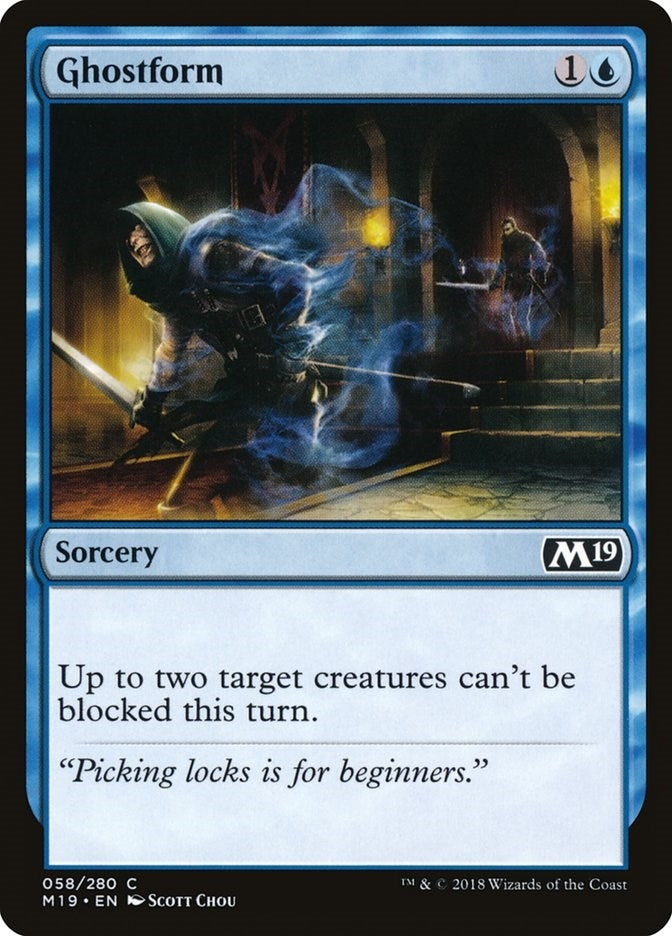 Image for Ghostform (Core Set 2019) (58) - Magic: The Gathering
