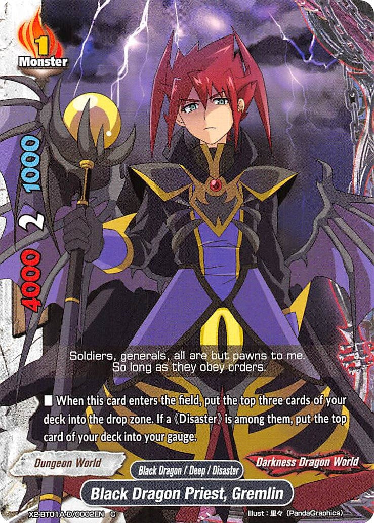 Image for Black Dragon Priest, Gremlin (Solar Strife) (X2-BT01A-D/0002EN) - Future Card BuddyFight