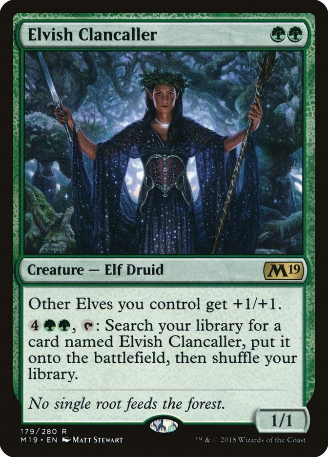 Image for Elvish Clancaller (Core Set 2019) (179) - Magic: The Gathering