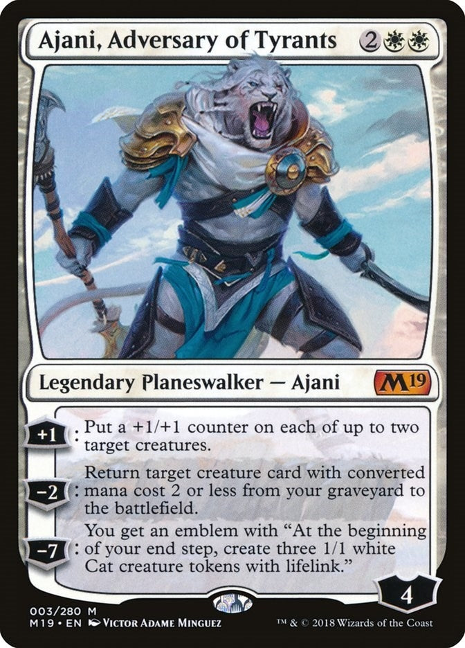Image for Ajani, Adversary of Tyrants (Core Set 2019) (3) - Magic: The Gathering