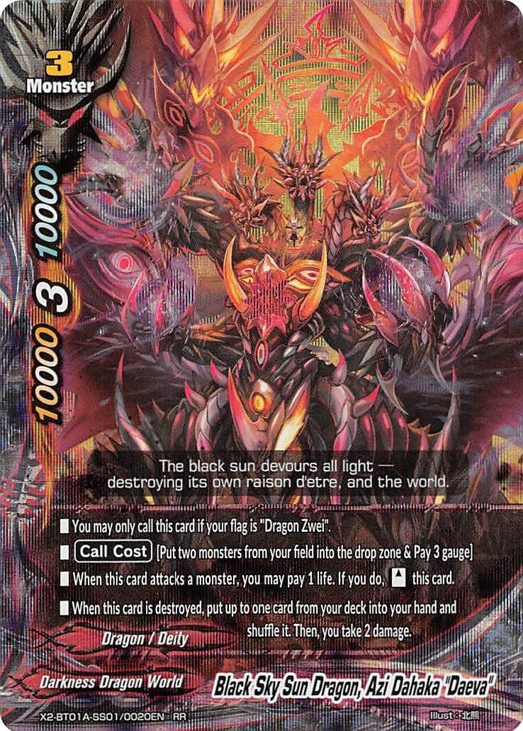 Image for Black Sky Sun Dragon, Azi Dahaka "Daeva" (Solar Strife) (X2-BT01A-SS01/0020EN) - Future Card BuddyFight