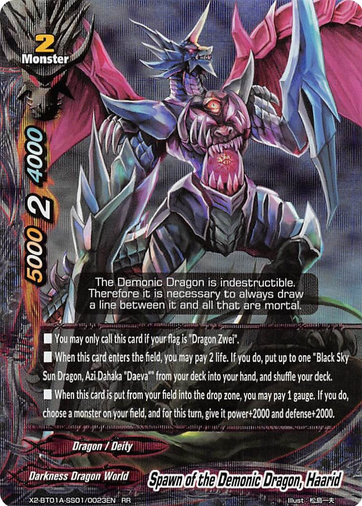 Image for Spawn of the Demonic Dragon, Haarid (Solar Strife) (X2-BT01A-SS01/0023EN) - Future Card BuddyFight