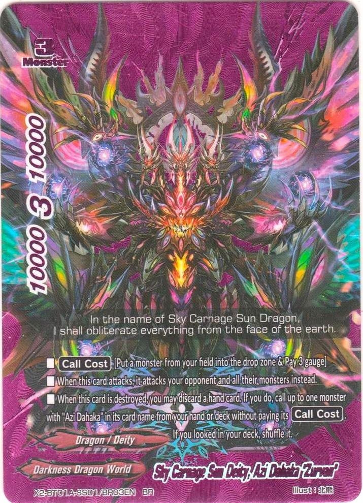 Image for Sky Carnage Sun Deity, Azi Dahaka "Zurvan" (BR) (Solar Strife) (X2-BT01A-SS01/BR03EN) - Future Card BuddyFight