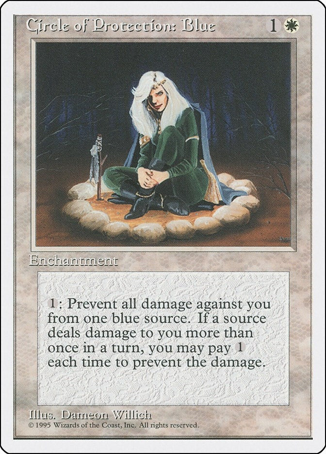 Image for Circle of Protection: Blue (Fourth Edition) - Magic: The Gathering