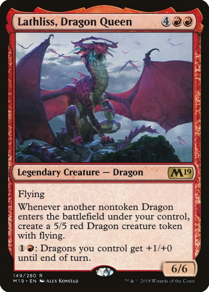 Image for Lathliss, Dragon Queen (Core Set 2019) (149) - Magic: The Gathering