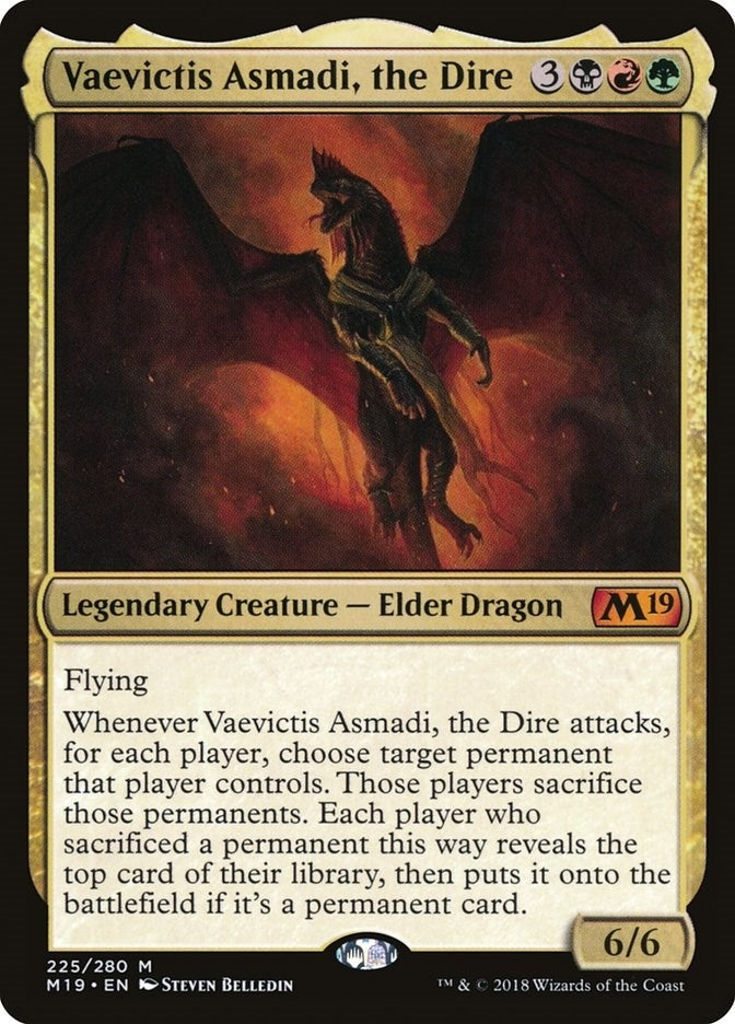 Image for Vaevictis Asmadi, the Dire (Core Set 2019) (225) - Magic: The Gathering