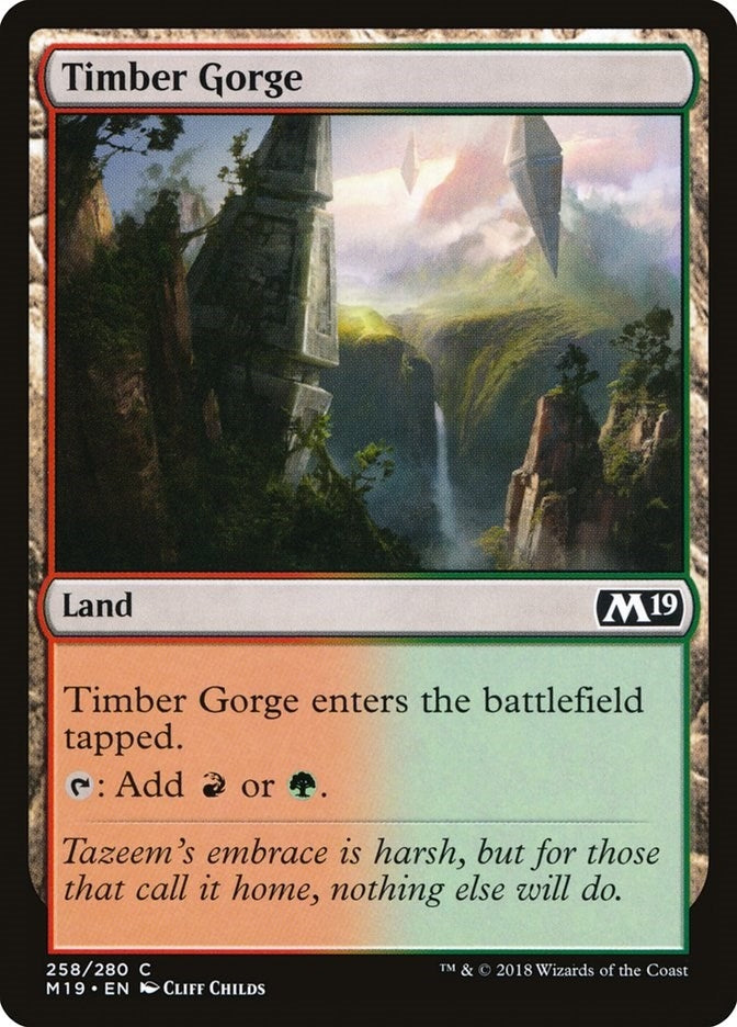Image for Timber Gorge (Core Set 2019) (258) - Magic: The Gathering