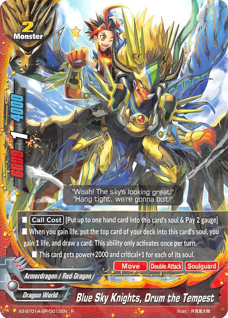 Image for Blue Sky Knights, Drum the Tempest (Solar Strife) (X2-BT01A-SP/0012EN) - Future Card BuddyFight