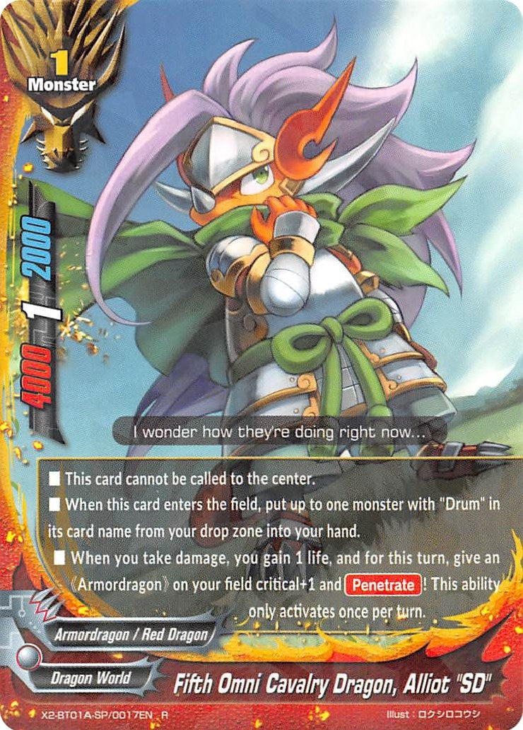 Image for Fifth Omni Cavalry Dragon, Alliot "SD" (Solar Strife) (X2-BT01A-SP/0017EN) - Future Card BuddyFight