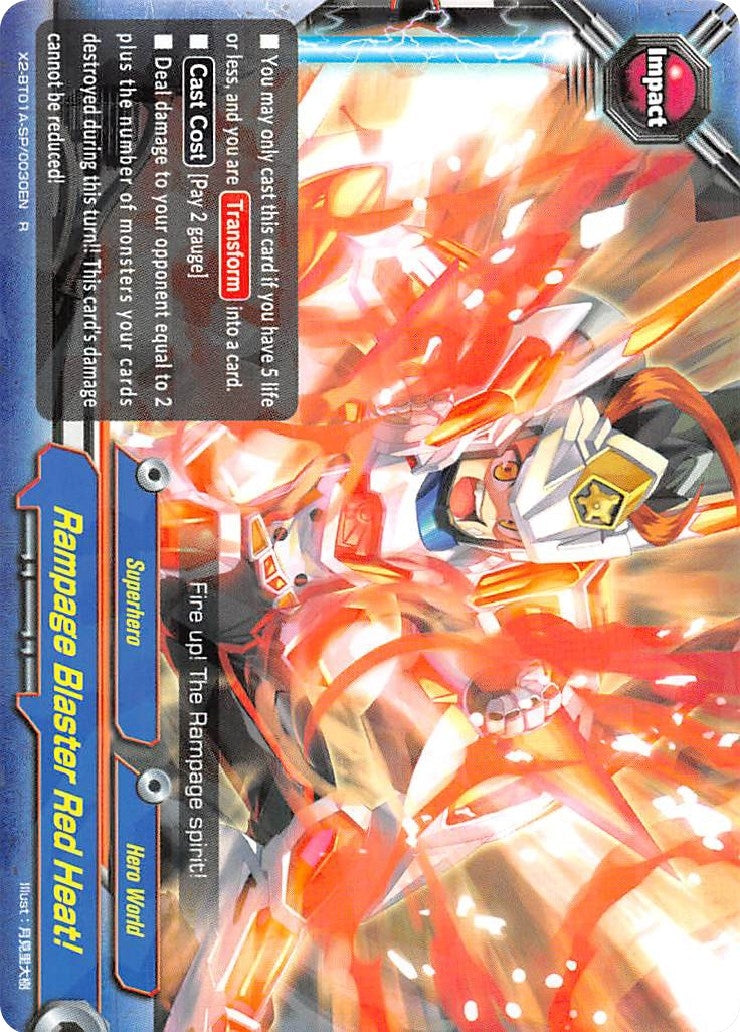 Image for Rampage Blaster Red Heat! (Solar Strife) (X2-BT01A-SP/0030EN) - Future Card BuddyFight