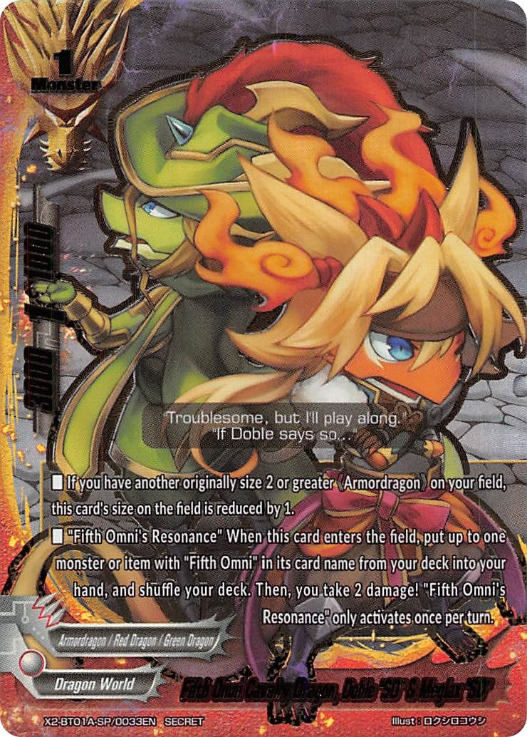 Image for Fifth Omni Cavalry Dragon, Doble "SD" & Meglax "SD" (Solar Strife) (X2-BT01A-SP/0033EN) - Future Card BuddyFight