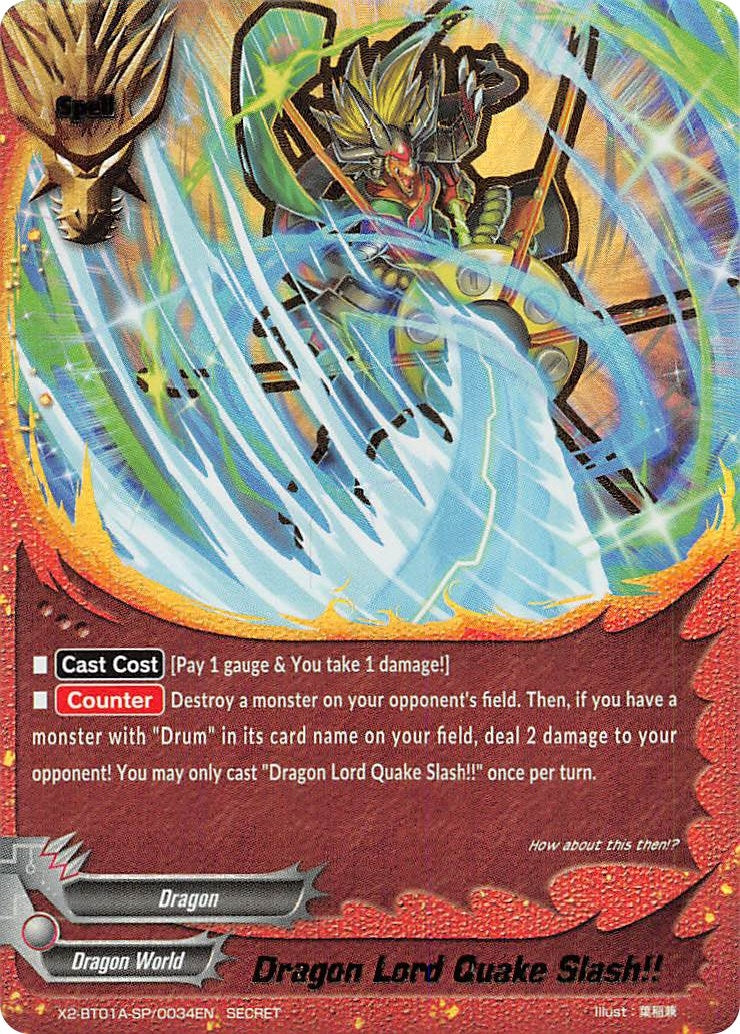 Image for Dragon Lord Quake Slash!! (Solar Strife) (X2-BT01A-SP/0034EN) - Future Card BuddyFight