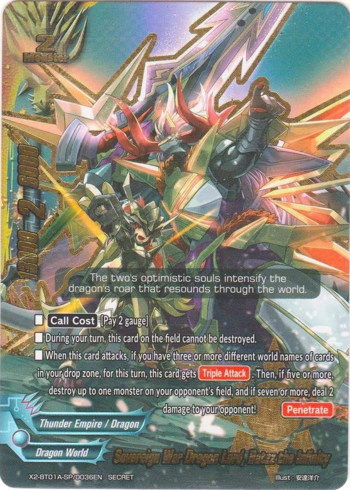 Image for Sovereign War Dragon Lord, Batzz the Infinity (Solar Strife) (X2-BT01A-SP/0036EN) - Future Card BuddyFight