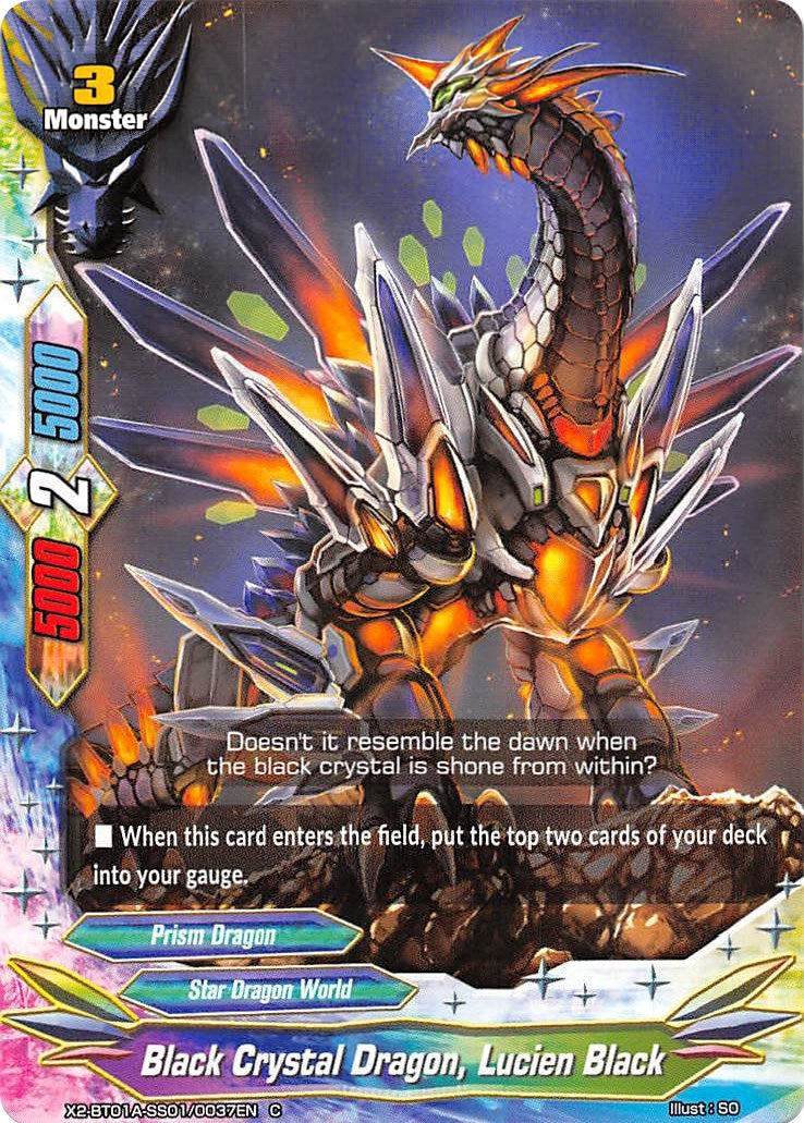 Image for Black Crystal Dragon, Lucien Black (Solar Strife) (X2-BT01A-SS01/0037EN) - Future Card BuddyFight