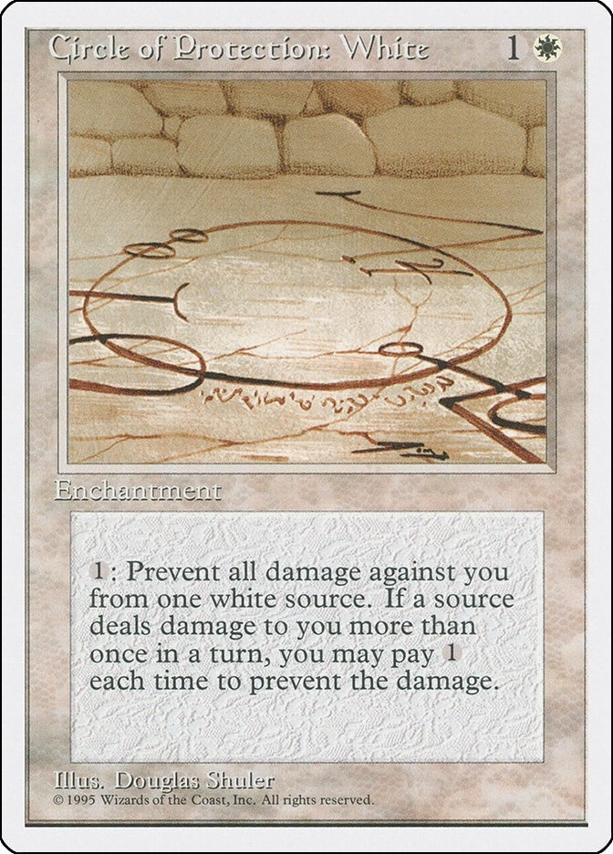 Image for Circle of Protection: White (Fourth Edition) - Magic: The Gathering
