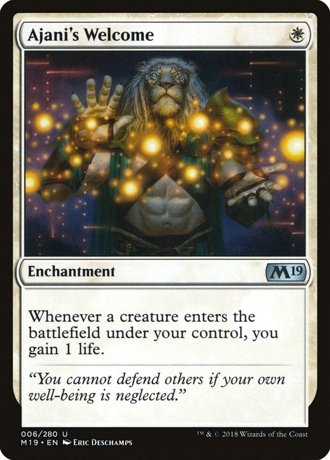 Image for Ajani's Welcome (Core Set 2019) (6) - Magic: The Gathering