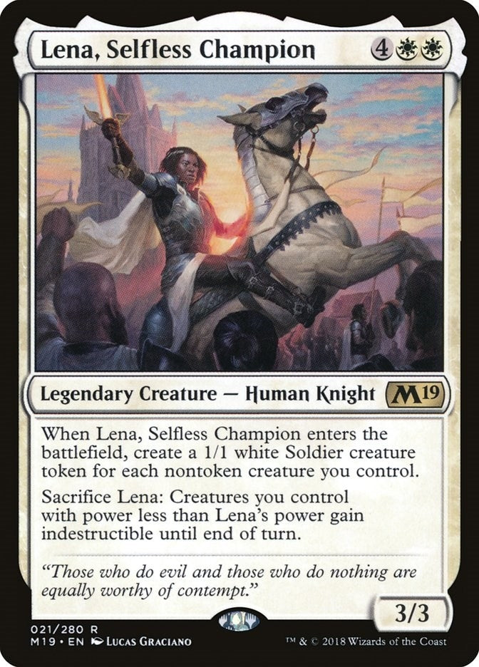 Image for Lena, Selfless Champion (Core Set 2019) (21) - Magic: The Gathering