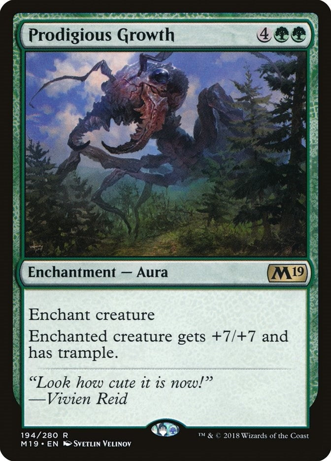 Image for Prodigious Growth (Core Set 2019) (194) - Magic: The Gathering