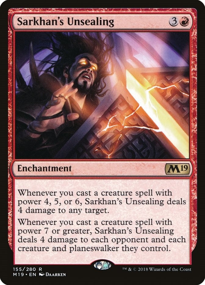Image for Sarkhan's Unsealing (Core Set 2019) (155) - Magic: The Gathering